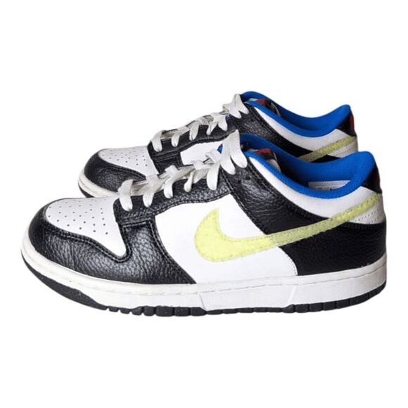 NIKE Dunk Low "Signal Blue Lemon Twist" Sneakers Size 6Y/W7.5 - Picture 2 of 9